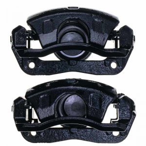 Honda Civic Calipers - Front - PowerStop - Black Powder Coated - Black - `13-`21