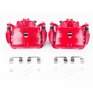 Honda Civic Brake Calipers - Front - PowerStop - Red Powder Coated - Red - `13-`15