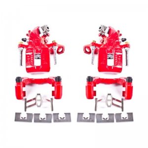 Honda Civic Calipers - Rear - PowerStop - Floating Manual Parking Brake Caliper with Bracket - Red - `06-`15