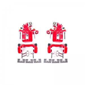 Honda Civic Calipers - Rear - PowerStop - Floating Manual Parking Brake Caliper with Bracket - Red - `06-`15