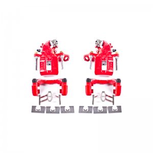 Honda Civic Calipers - Rear - PowerStop - Floating Manual Parking Brake Caliper with Bracket - Red - `06-`15