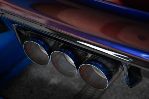 Honda Civic Performance Exhaust - Triple Center Outlet - MBRP - Cat Back, Armor Pro Series, Active - Burnt Tips - 2.0L - `23-`24