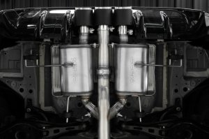 Honda Civic Performance Exhaust - Triple Center Outlet - MBRP - Cat-Back - Carbon - 2.0L - `23-`24