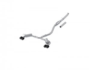 Honda Civic Performance Exhaust - Rear - MBRP - Cat-Back, 2.5 in Dual Split Rear Exit, T304 Stainless Steel, Swappable Resonator And Straight Mid-Pipe - Carbon Fiber - 1.5L - `22-`24