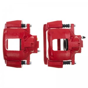 Jeep Wrangler JK Caliper Pair - Front - PowerStop - Red - `07-`18