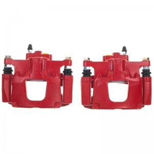 Jeep Wrangler JK Caliper Pair - Rear - PowerStop - With Bracket - Red - `07-`18