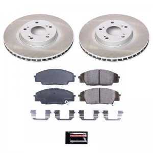 Honda Civic Brake Pads + Rotors - Front - PowerStop - Semi-Coated Rotors - `06-`11