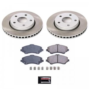 Jeep Wrangler JK Semi-Coated Rotor Kit - Front - PowerStop - 2018