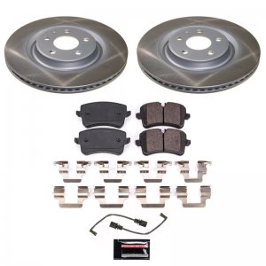 Porsche Macan Brake Pads + Rotors - Rear - PowerStop - Semi-Coated Rotors - `15-`21