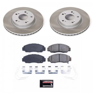 Honda Civic Brake Pads + Rotors - Front - PowerStop - Semi-Coated Rotors - `12-`15