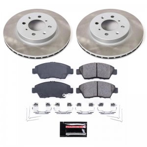Honda Civic Brake Pads + Rotors - Front - PowerStop - Semi-Coated Rotor Kit - `03-`05