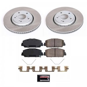Honda Civic Brake Pads + Rotors - Front - PowerStop - Semi-Coated Rotors - `17-`20