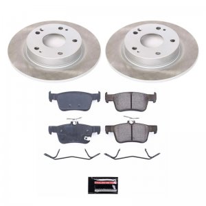 Honda Civic Brake Pads + Rotors - Rear - PowerStop - Semi-Coated Rotors - `16-`21