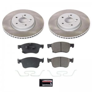 Honda Civic Brake Pads + Rotors - Front - PowerStop - Semi-Coated Rotors - 2022+