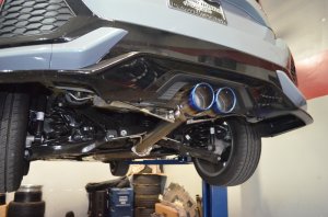 Honda Civic Performance Exhaust - Center Exit - Injen - Cat Back - Burnt Titanium - 1.5L Turbo - `16-`21