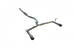 Honda Civic Performance Exhaust - Injen - Cat-Back, Custom Y-Pipe w/Dual 3.5 in. Titanium Tips - Dual Burnt Titanium - 1.5L Turbo - `16-`21