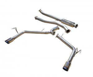 Honda Civic Performance Exhaust - Injen - Cat-Back, Custom Y-Pipe w/Dual 3.5 in. Titanium Tips - Dual Burnt Titanium - 1.5L Turbo - `16-`21