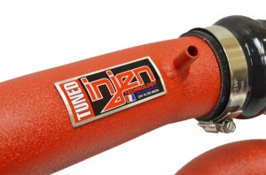 Honda Civic Intercooler Piping Kit - Injen - SES Intercooler Pipes - Wrinkle Red - 1.5L Turbo - `16-`21