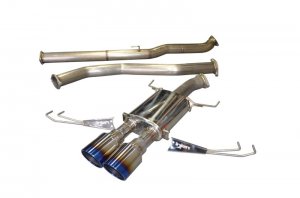 Honda Civic Performance Exhaust - Rear - Injen - Cat-Back, Dual Burnt Titanium Tips, Injen SES1582TT - 2.0L Turbo - `17-`21