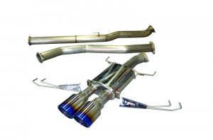 Honda Civic Performance Exhaust - Rear - Injen - Cat-Back, Dual Burnt Titanium Tips, Injen SES1582TT - 2.0L Turbo - `17-`21