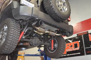 Jeep Wrangler JK Axle-back Exhaust - Rear - Injen - Dual Muffler - Black - V6-3.6L - `07-`18
