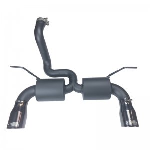 Jeep Wrangler JL Axle-Back Exhaust System - Injen - Twin Muffler - Black - L4-2.0L Turbo / V6-3.6L - `18-`21