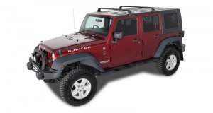 Jeep Wrangler JL Vortex SG Roof Rack - Rhino-Rack - 2 Bar - Black - `07-`22