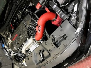 Honda Civic Performance Air Intake - Injen - Short Ram, SP1583 - Wrinkle Red - 2.0L Turbo - `17-`21