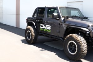 Jeep Wrangler JL Rock Sliders - DV8 Offroad - FS-15 Series - Black - `18-`23