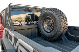 Jeep Gladiator Tire Carrier - In-Bed - DV8 Offroad - Stand Up - Black - `19-`0
