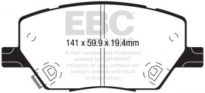 Jeep Renegade Brake Pads - Front - EBC - Ultimax2 