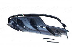 Alfa Romeo Giulia Rear Diffuser - Carbon Fiber - Quadrifoglio Model - Italian Theme 
