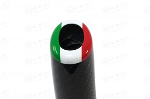 Alfa Romeo 4C Carbon Fiber e-Brake Handle - Italian Flag Alfa Romeo 4C Carbon Fiber e-Brake Handle - Italian Flag