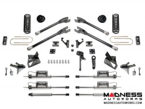 Dodge Ram 3500 5" 4 Link System w/ Dirt Logic Dual Front Resi Shocks and Rear Dirt Logic Shocks by Fabtech (2013 - 2017) 4WD