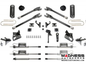 Dodge Ram 3500 5" 4 Link System w/ Dirt Logic Dual Front Resi Shocks and Rear Dirt Logic Shocks by Fabtech (2013 - 2017) 4WD