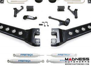 Dodge Ram 3500 5" Radius Arm System w/ Coil Spacers & Performance Shocks by Fabtech (2013 - 2017) 4WD