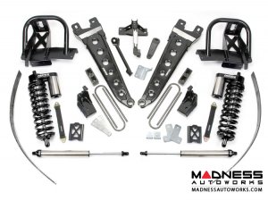 Ford F-250 8" Radius Arm ADD-A-Leaf System w/ Dirt Logic 4.0 Resi Front Coilovers and Rear 2.25 Shocks by Fabtech (2011 - 2016) 4WD - With Factory Overload