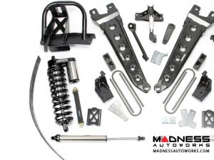 Ford F-250 8" Radius Arm ADD-A-Leaf System w/ Dirt Logic 4.0 Resi Front Coilovers and Rear 2.25 Shocks by Fabtech (2011 - 2016) 4WD - With Factory Overload