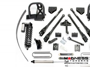 Ford F-250 8" 4 Link ADD-A-Leaf System w/ Dirt Logic 4.0 SS Coilovers by Fabtech (2011 - 2016) 4WD w/ Factory Overload