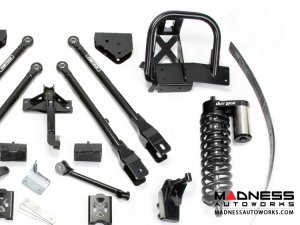 Ford F-250 8" 4 Link ADD-A-Leaf System w/ Dirt Logic 4.0 SS Coilovers by Fabtech (2011 - 2016) 4WD w/ Factory Overload