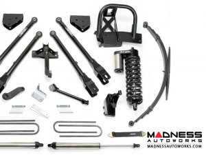 Ford F-250/ 350 8" 4 Link System w/ Dirt Logic Front 4.0 Resi Coilovers and Rear 2.25 Dirt Logic Shocks by Fabtech (2011 - 2016) 4WD