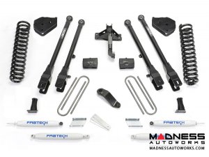 Ford F-250/ 350 4" 4 Link System w/ Performance Shocks by Fabtech (2017) 4WD