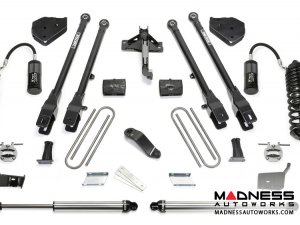 Ford F-250/ 350 6" 4 Link System w/ Dirt Logic Front 4.0 Resi Coilovers and Rear 2.25 Dirt Logic Shocks by Fabtech (2017-2022) 4WD