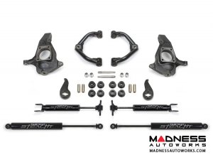 Chevrolet Silverado 2500/ 3500 4" Uniball UCA System w/ Stealth Shocks by Fabtech - 2WD/ 4WD (2011 - 2017)