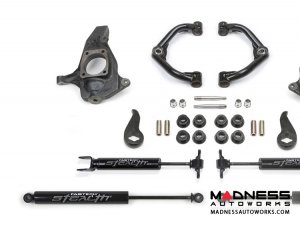 Chevrolet Silverado 2500/ 3500 4" Uniball UCA System w/ Stealth Shocks by Fabtech - 2WD/ 4WD (2011 - 2017)