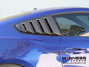 Ford Mustang Window Louvers by Anderson Composites - Carbon Fiber