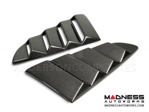 Ford Mustang Window Louvers by Anderson Composites - Carbon Fiber