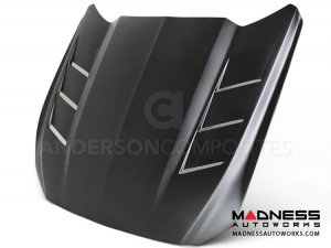 Ford Mustang Hood by Anderson Composites - "Heat Extractor" - Fiber Glass