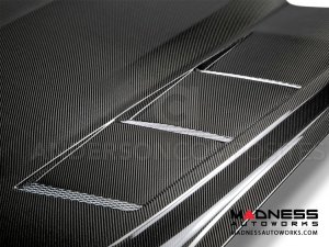 Ford Mustang Hood by Anderson Composites - "Heat Extractor" - Carbon Fiber 