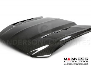 Ford Mustang Hood by Anderson Composites - "Heat Extractor" - Carbon Fiber 